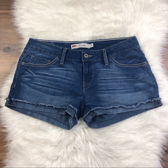 Levi's Pants - Levi’s Blue Jean Cuffed Denim Shorty Shorts W774